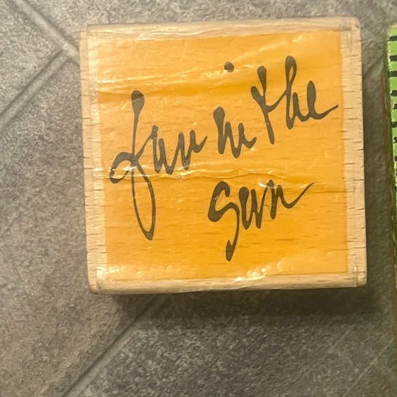 Pink Script Wooden Craft Stamp - Picture 5 of 5